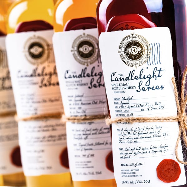 whisky bottles close up commercial photography by photographer in fife